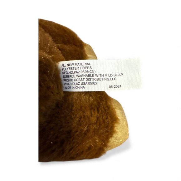 Plush Reindeer Stuffed Animal Toy 11" x 12" With Golden Antlers & Hooves - Picture 6 of 6